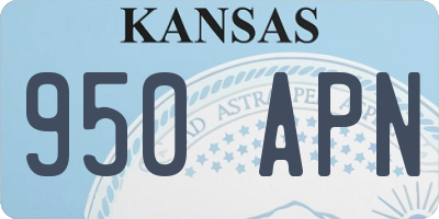 KS license plate 950APN