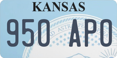 KS license plate 950APO