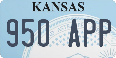 KS license plate 950APP