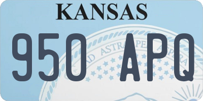 KS license plate 950APQ