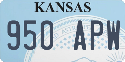 KS license plate 950APW