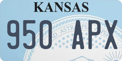 KS license plate 950APX
