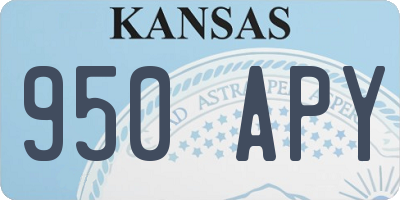 KS license plate 950APY