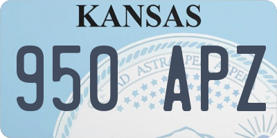 KS license plate 950APZ