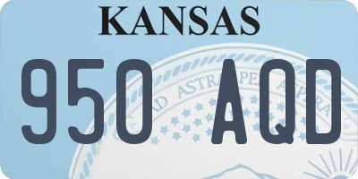KS license plate 950AQD