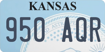 KS license plate 950AQR