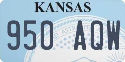KS license plate 950AQW