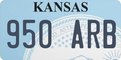 KS license plate 950ARB