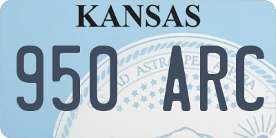 KS license plate 950ARC