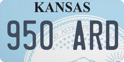 KS license plate 950ARD