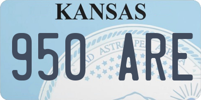 KS license plate 950ARE