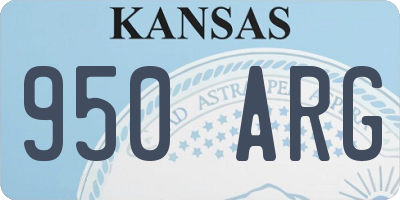 KS license plate 950ARG