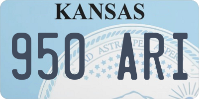 KS license plate 950ARI