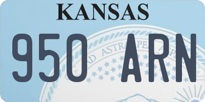 KS license plate 950ARN