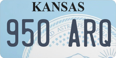 KS license plate 950ARQ