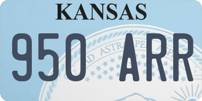 KS license plate 950ARR