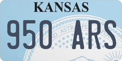 KS license plate 950ARS