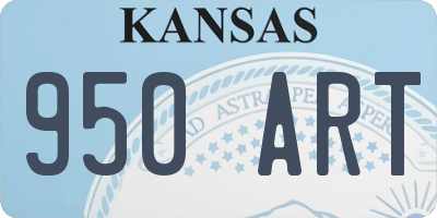 KS license plate 950ART