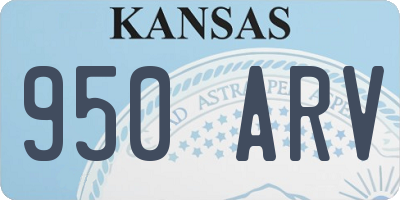 KS license plate 950ARV