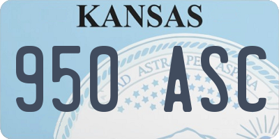KS license plate 950ASC