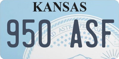 KS license plate 950ASF
