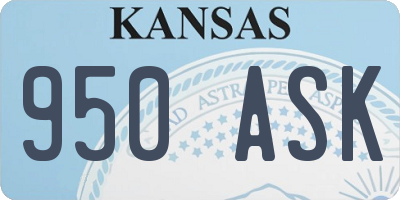 KS license plate 950ASK