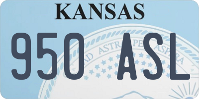 KS license plate 950ASL