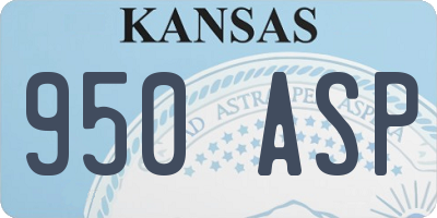 KS license plate 950ASP