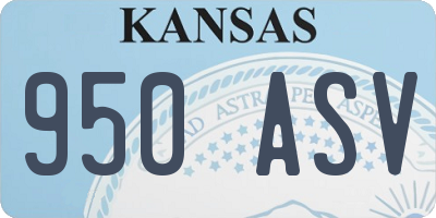 KS license plate 950ASV