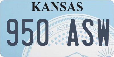 KS license plate 950ASW