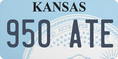 KS license plate 950ATE