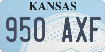 KS license plate 950AXF
