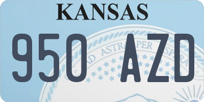 KS license plate 950AZD