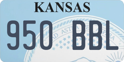 KS license plate 950BBL