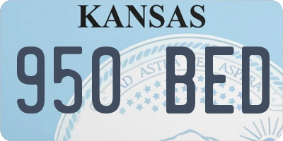 KS license plate 950BED