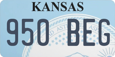KS license plate 950BEG