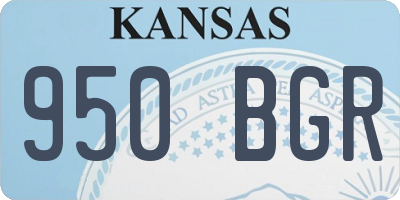 KS license plate 950BGR