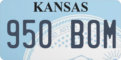 KS license plate 950BOM