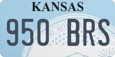 KS license plate 950BRS