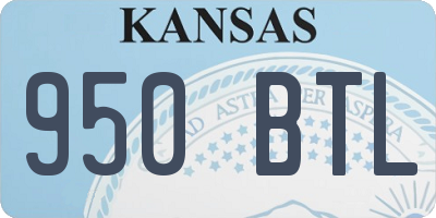 KS license plate 950BTL