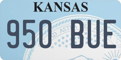KS license plate 950BUE