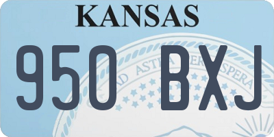 KS license plate 950BXJ
