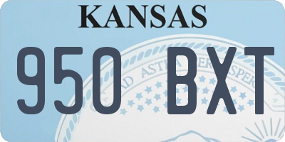 KS license plate 950BXT