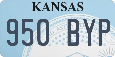 KS license plate 950BYP