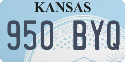 KS license plate 950BYQ