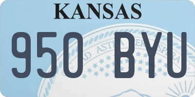 KS license plate 950BYU