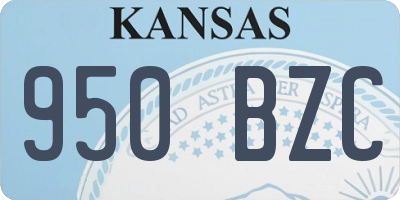 KS license plate 950BZC