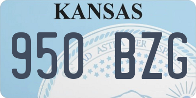 KS license plate 950BZG