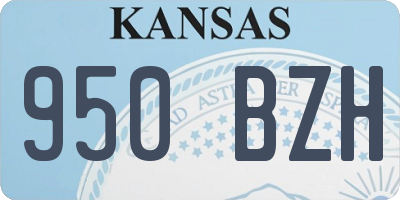 KS license plate 950BZH