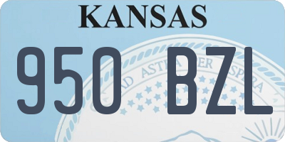 KS license plate 950BZL
